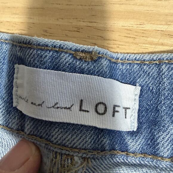 Ann Taylor Loft Jeans The Wide Leg Sz 6 Cropped High Rise Fishermancore Hippie - Picture 5 of 12